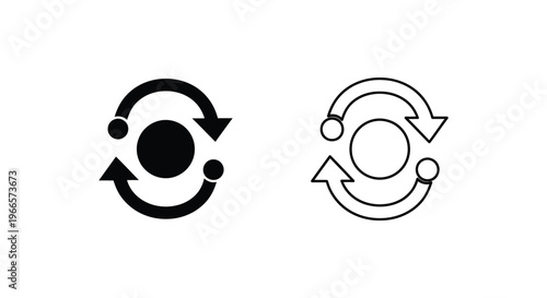 Circular Arrows Icons Vector