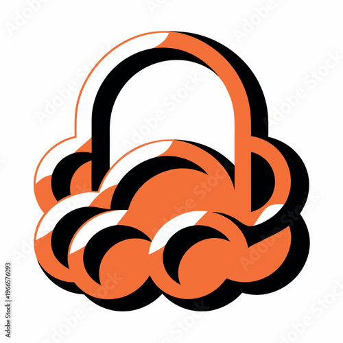 Abstract cloud computing icon