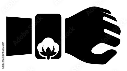 Sports wristband cotton icon isolated on white background