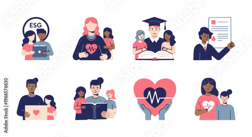 Diverse people discussing sustainable business.