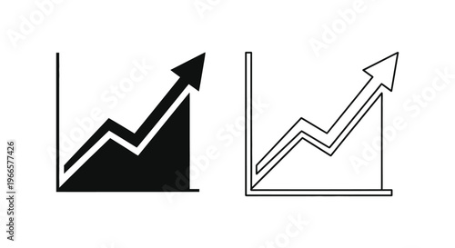 Graph Chart Growth Statistics Icon Vector