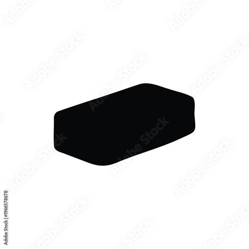 Detergent cake silhouette icon vector illustration.
