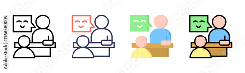 Assertiveness icon sheet multiple style collection