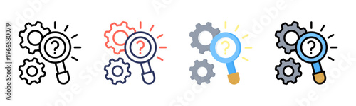 Analysis Find icon sheet multiple style collection