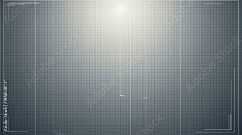 Gray grid with bright light and lines background