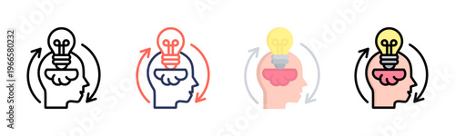 Innovation icon sheet multiple style collection