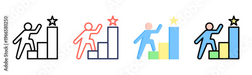 Self Improvement icon sheet multiple style collection