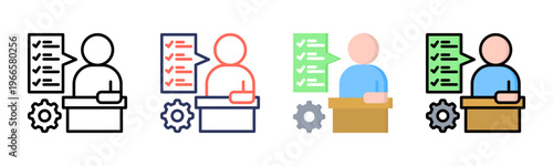 Accountability icon sheet multiple style collection