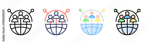 Cultural Sensitivity icon sheet multiple style collection