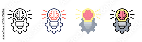 Creativity icon sheet multiple style collection