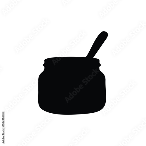 Ghee silhouette icon vector illustration.
