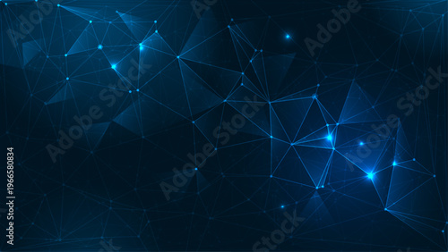 Vector digital datum, molecule background. Big Data, hi tech technology, light line design. Illustration modern network datum system, cyber space, communication internet, futuristic connection concept