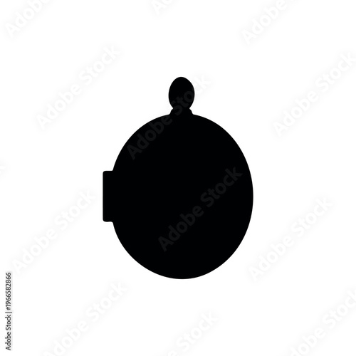 Head locket silhouette icon vector illustration.
