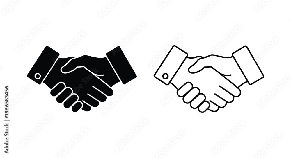 Obraz premium Business Partnership Handshake Agreement Vector