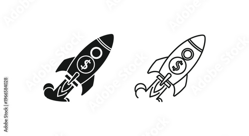 GO Rocket Launch Blastoff Vector