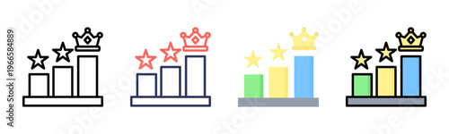 Competitive Advantage icon sheet multiple style collection