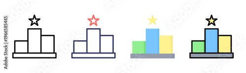 Competition icon sheet multiple style collection