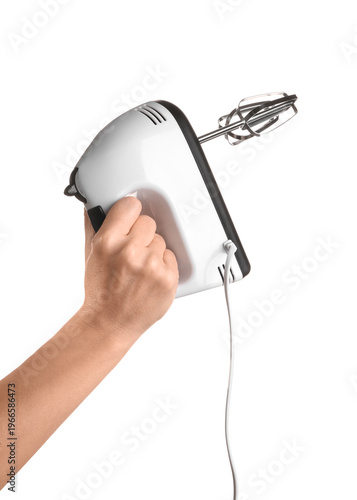 Female hand with electric m...