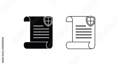 Secure Document Icons Vector