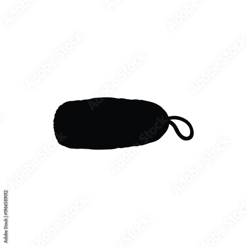 Loofan silhouette icon vector illustration.
