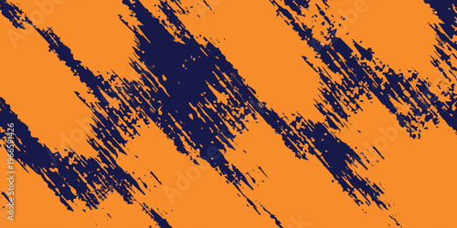 orange black brush Car sticker wrap pattern banner abstract sporty lines black orange color combination grunge brush modern pattern racing motorsport vector design.