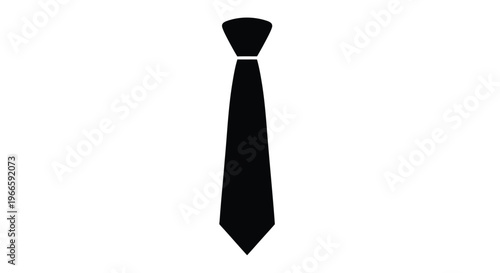 A black tie is worn around the neck as an accessory for formal occasions.