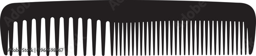 Hair comb black silhouette barbershop accessory styling tool for barbers.