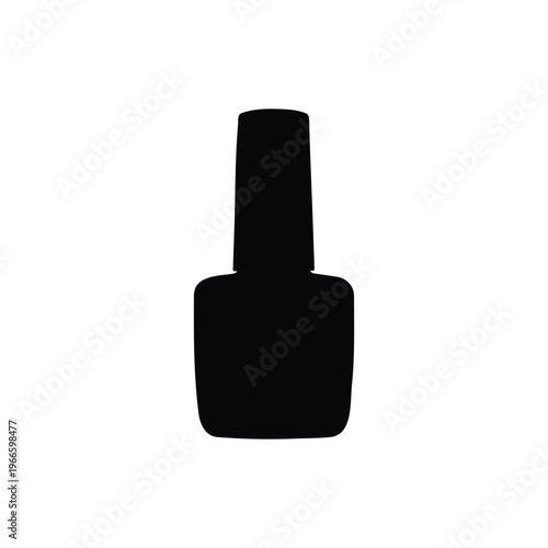 Nail polish silhouette icon vector illustration.
