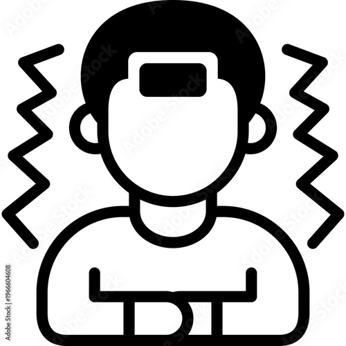 fever icon illustration design with glyph