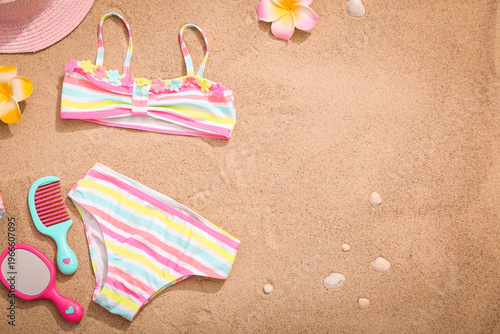 Children's swimsuit with pl...