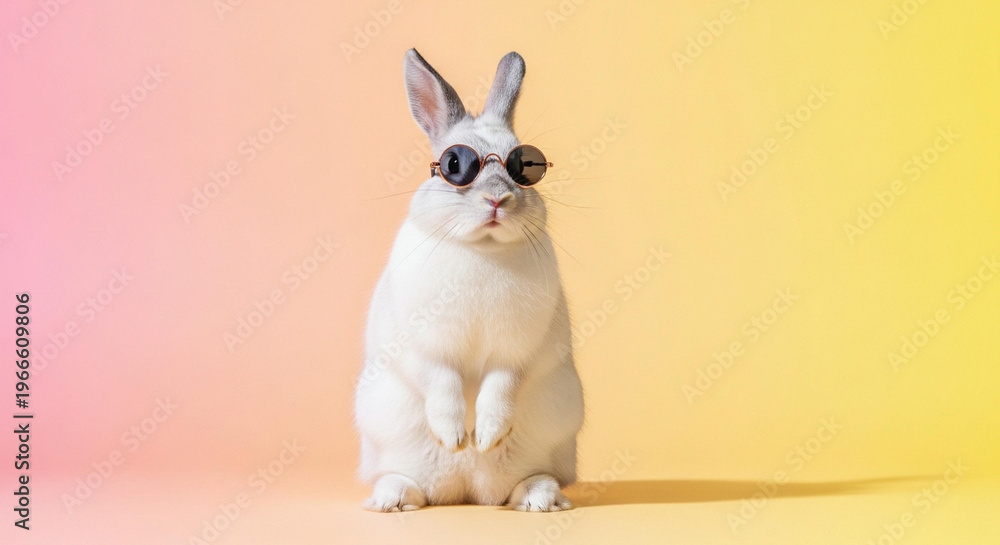 Obraz premium Stylish Bunny Portrait