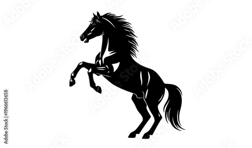 Elegant Horse Head Silhouette Logo Vector Icon