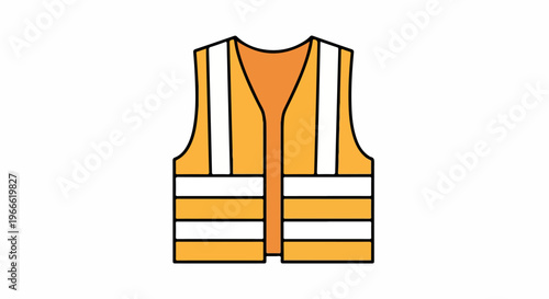 Flat lay of a yellow safety vest with reflective white stripes on a plain white background.