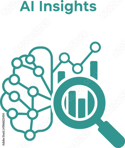 Artificial intelligence analyzing data through interconnected networks and visual insights