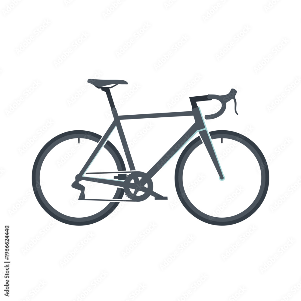 Obraz premium Modern Road Bicycle Illustration, Sleek Design, Isolated on White