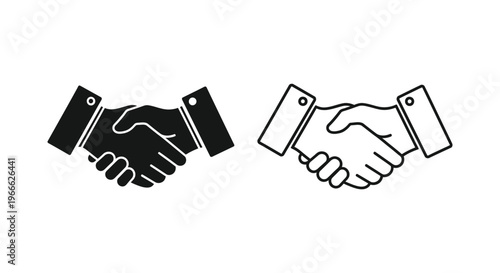 Business Partnership Hands Shaking Deal Vector