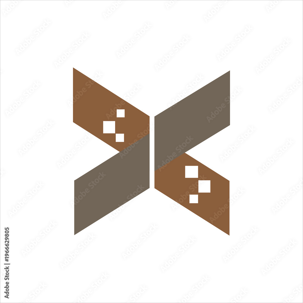 Obraz premium x letter arrow logo