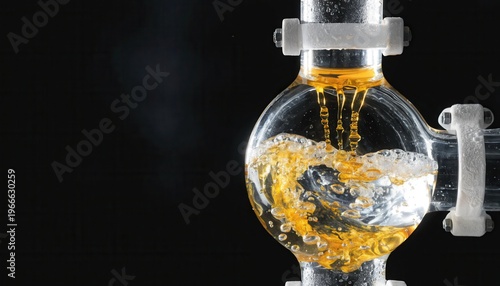 Chemical distillation process in laboratory glass apparatus