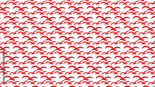 Red Bird Seamless Pattern for Textile Wallpaper and Packaging Design