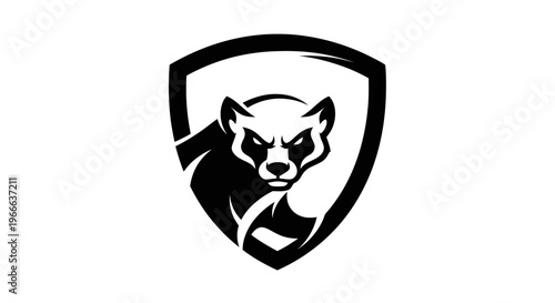 Bold shield emblem featuring a fierce bear mascot design