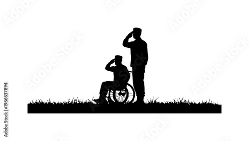 Supportive Gesture Between Soldier and Wheelchair User