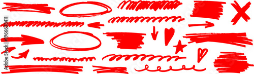 Expressive highlight and marker bring rhythm, highlight flows with the line while arrow guides, marker defines circle, pen, underline and stroke.