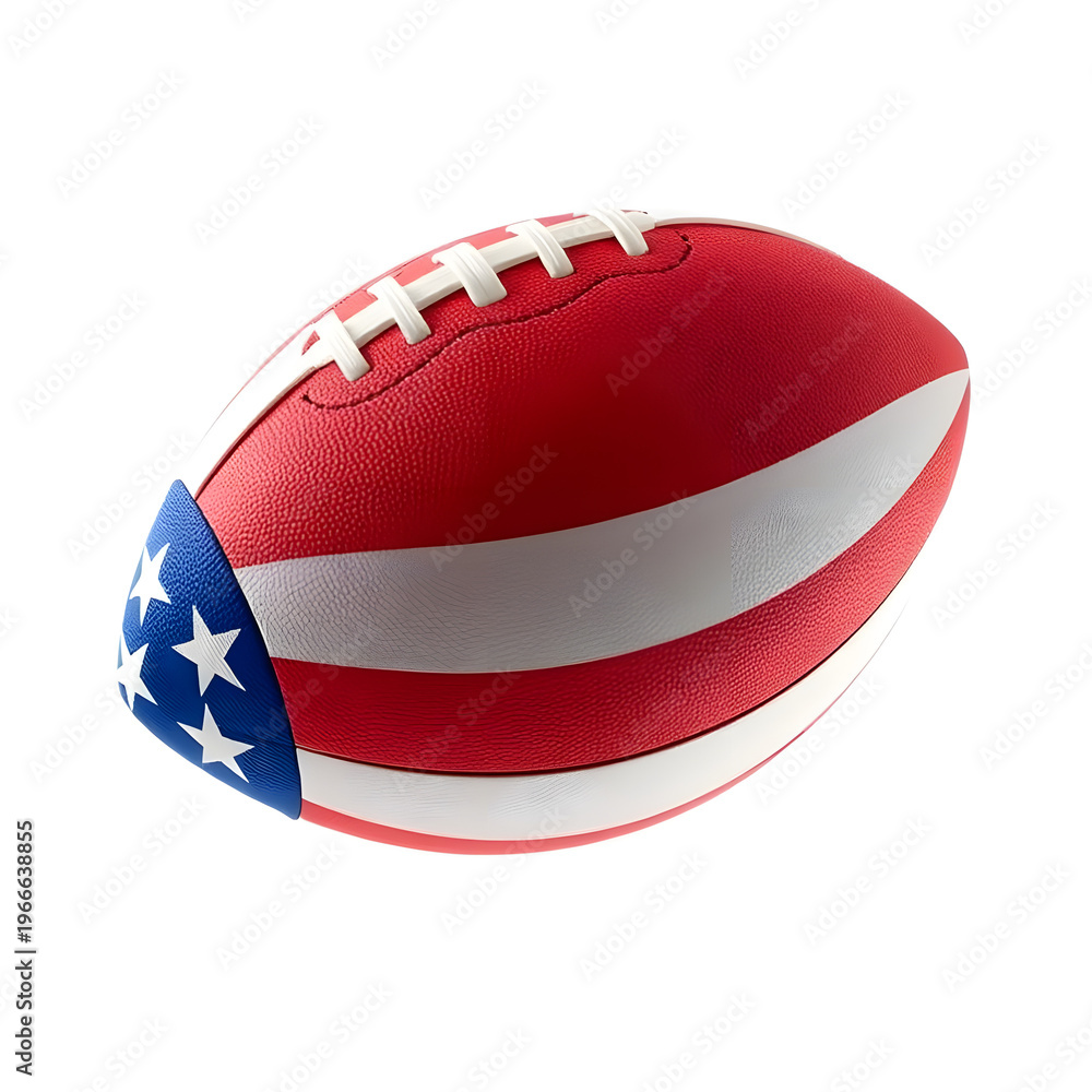 Fototapeta premium american football soccer ball on white background