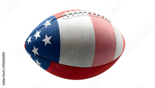 american football soccer ball on white background