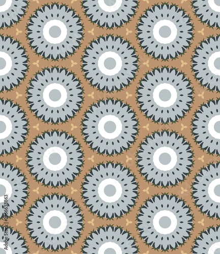 Photography Geometric pattern features repeating circular motifs