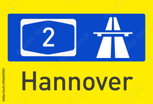 Verkehrszeichen, Autobahn A 2, Hannover