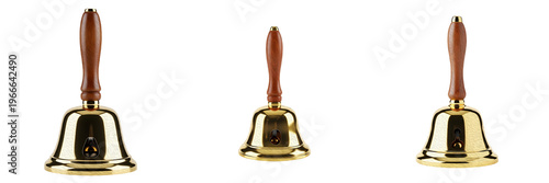 our set of  golden bells isolated 0n white background PNG photo stock image /.;,
