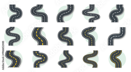 Multiple Curved Road Sections.