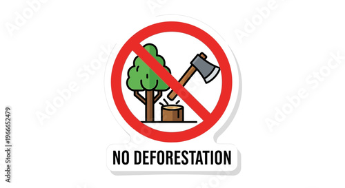 No Deforestation Signage.
