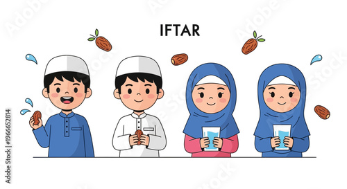 Family Breaking Fast Together.